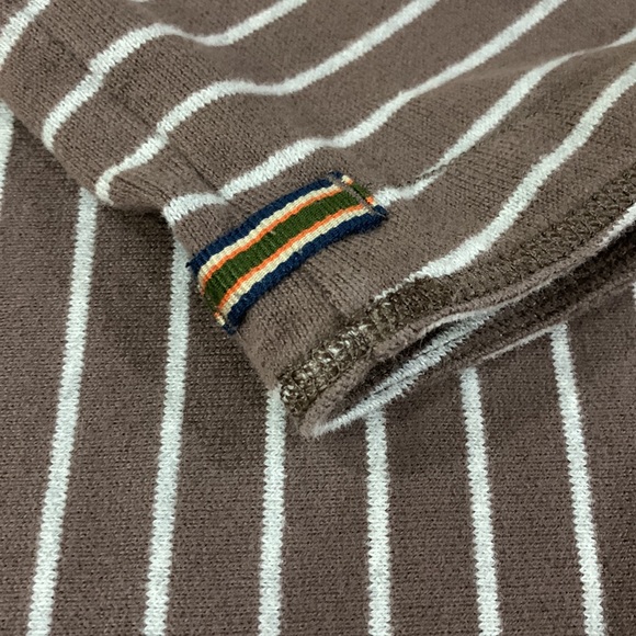 Eddie Bauer sport shop soft 100% cotton size tall large brown with white stripes - Picture 12 of 16